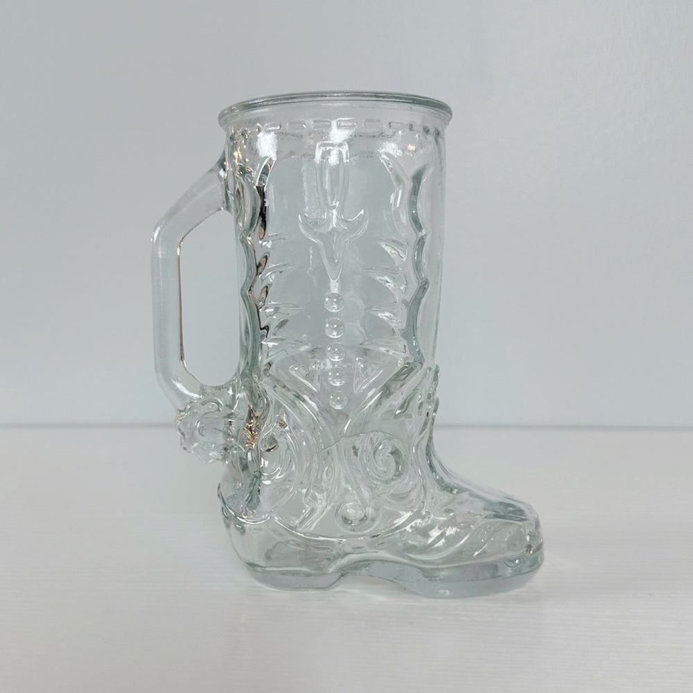 Libbey of Canada Clear Glass Large 16 oz Cowgirl Boot Mug